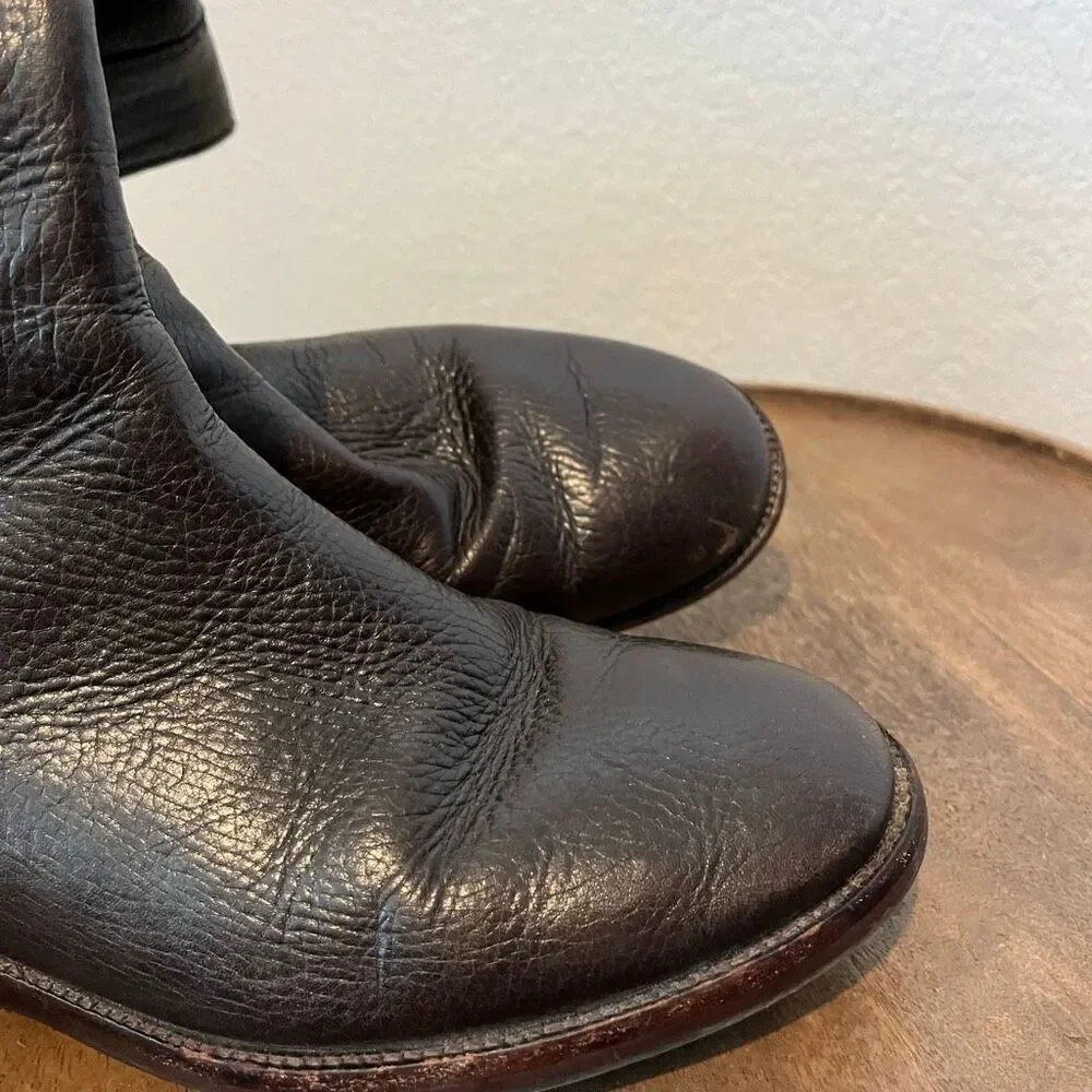 Tory Burch Joanna Leather Brown Tall Knee High Riding Boots Women's Size 8.5